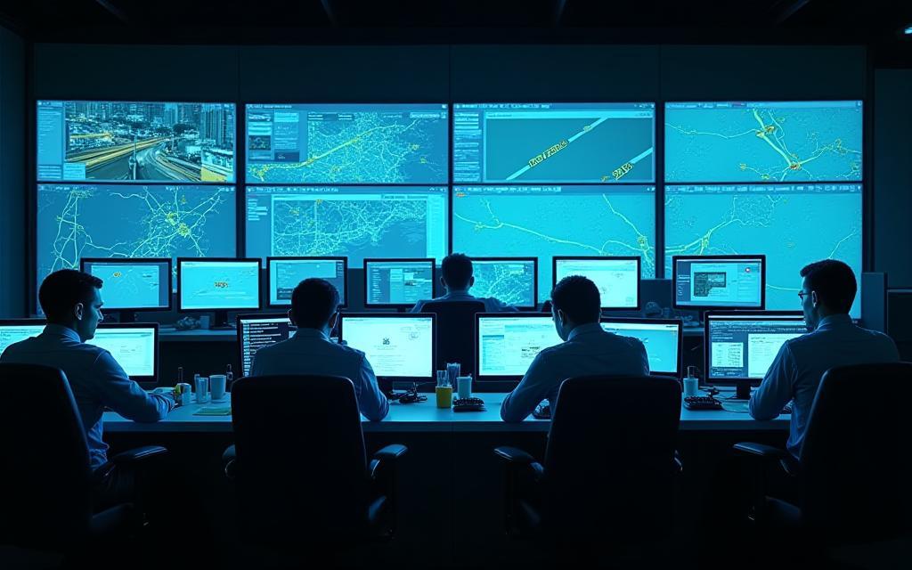 Sydney Metro Taxis control room with dispatch screens