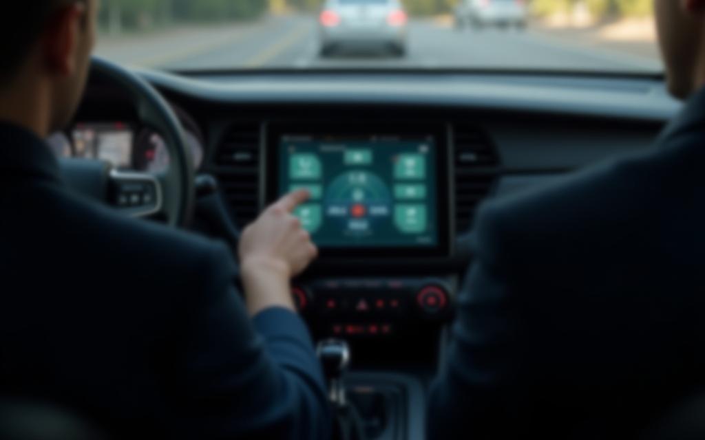 Driver activating in-car safety dashboard